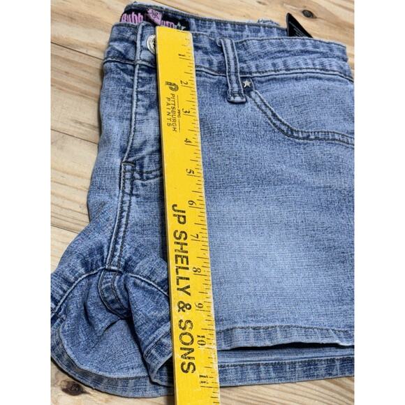 Bubble Gum USA Short Shorts Denim Blue Jean Shorts Juniors Size 7/8 - Picture 11 of 12
